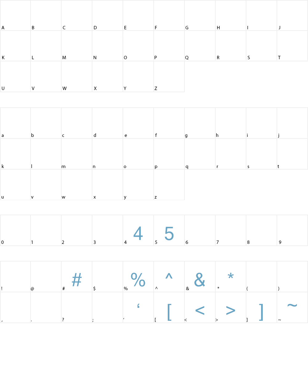 Scapegoat DEMO Font Character